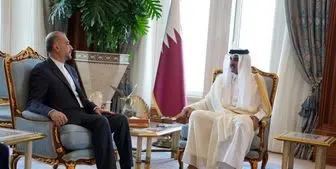 دیدار امیرعبداللهیان با امیر قطر