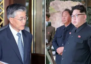 دیدار سران کره شمالی و جنوبی در منطقه غیرنظامی میان دو کشور