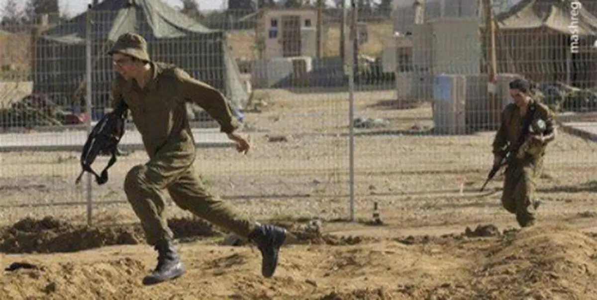 فرار نظامیان صهیونیست از فلسطینی‌ها+فیلم