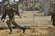فرار نظامیان صهیونیست از فلسطینی‌ها+فیلم