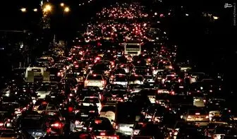 ترافیک سنگین در تهران همزمان با شب یلدا