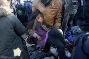 درگیری مهاجران با پلیس مرزی یونان/گزارش تصویری
