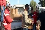 کمک‌های بشردوستانه در شهر «حسکه» توسط هلال احمر سوریه توزیع شد