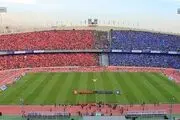 پلیس اسب سوار در ورزشگاه آزادی برای دربی
