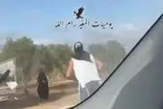 حمله یک صهیونیست به یک زن فلسطینی/فیلم