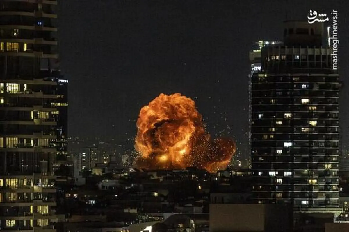 محل اصابت موشک‌های ایرانی در تلاویو