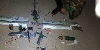 منهدم کردن یک پهپاد تروریست‌ها توسط ارتش سوریه