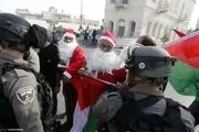 اعتراض بابانوئل‌ها به تصمیم ترامپ علیه قدس / تصاویر