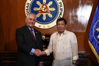 دیدار وزیر خارجه آمریکا با رئیس‌جمهور فیلیپین 