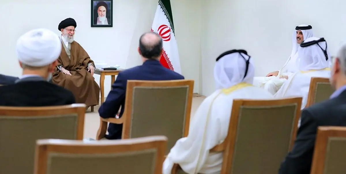  دیدار امیر قطر و هیئت همراه با رهبر معظم انقلاب 