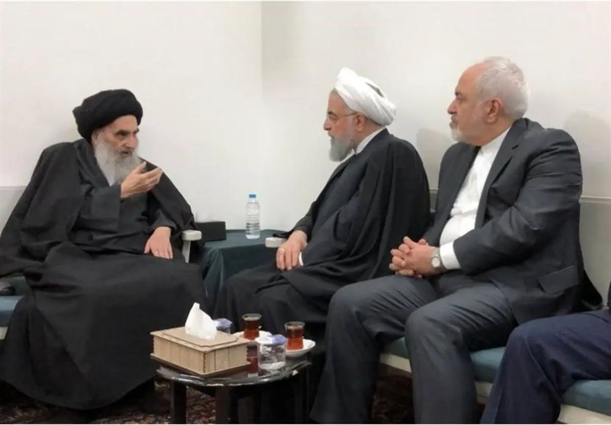 بیانیه دفتر آیت الله سیستانی درباره دیدار با روحانی؛ استقبال از روابط عراق با همسایگان