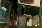 25 مصدوم براثر برخورد 2 اتوبوس و تریلر در آزاد راه امیرکبیر
