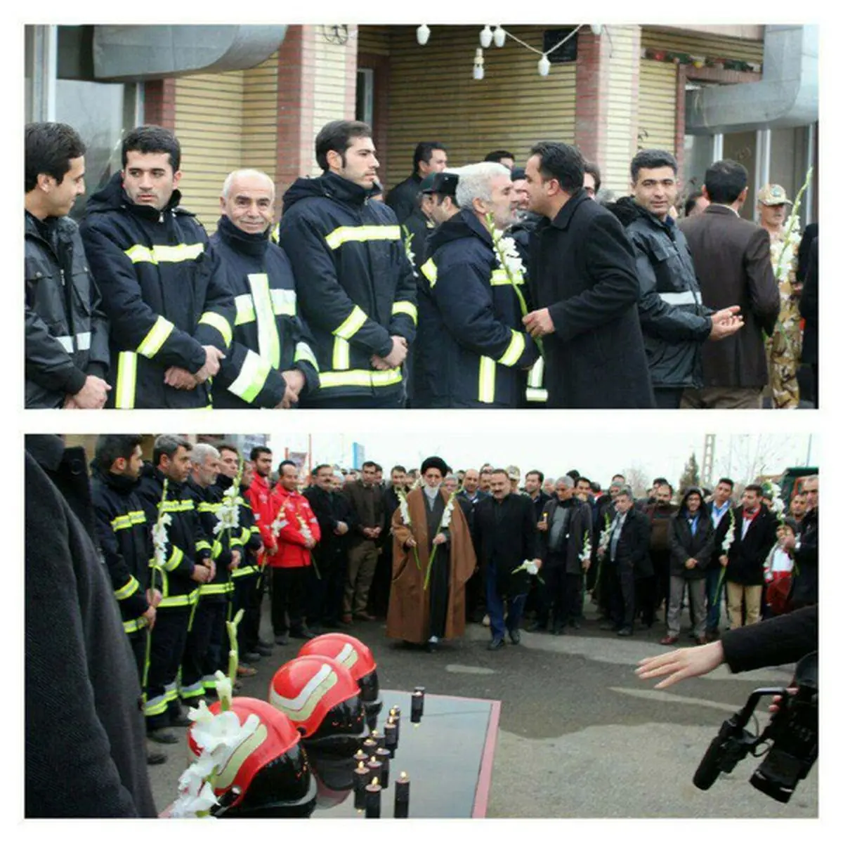 برگزاری مراسم بزرگداشت آتشنشانان حادثه ساختمان پلاسکو در سلماس