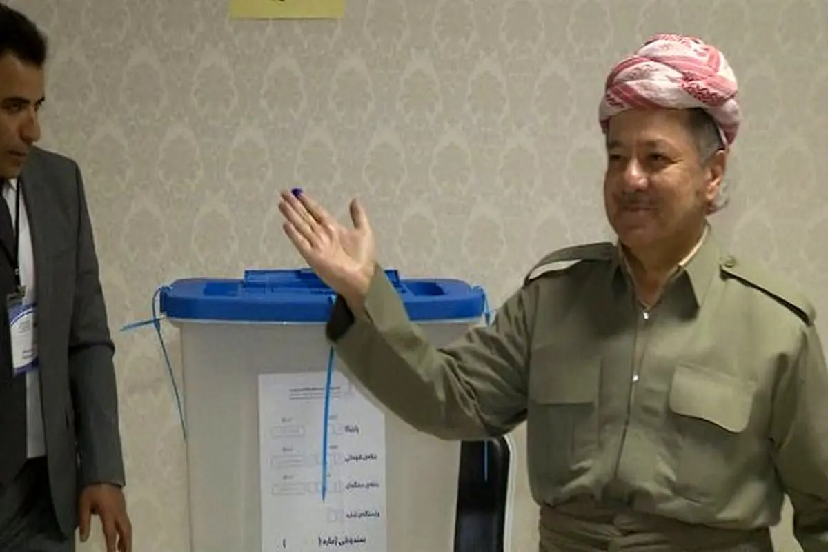 بارزانی رأی خود را به صندوق انداخت