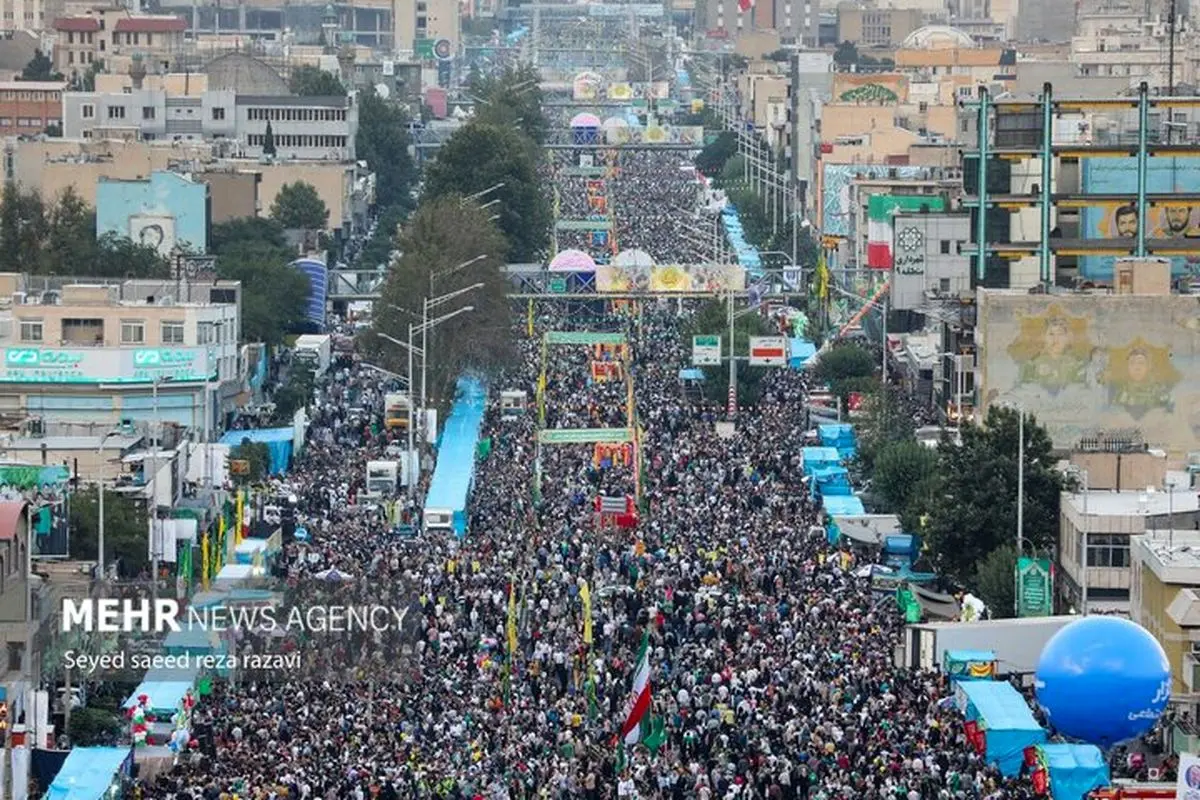 تصاویر هوایی از جشن ۱۰ کیلومتری غدیر در تهران
