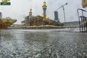 بارش باران پاییزی حرم شریفین کاظمین/ گزارش تصویری