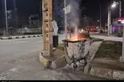 عکس/ تخریب اموال عمومی توسط عناصر سلطنت‌طلب در بجنورد