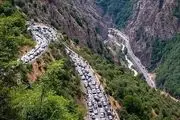 جاده هراز دوطرفه شد