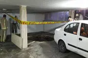 سقوط 2 خودرو در پی فرونشست کف پارکینگ