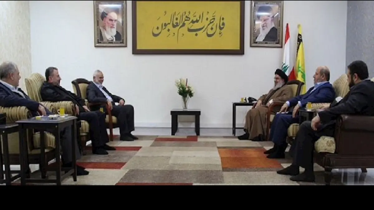 دیدار اسماعیل هنیه با سید حسن نصرالله در بیروت
