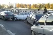 برخورد 12 خودرو در اتوبان امام علی+ جزئیات