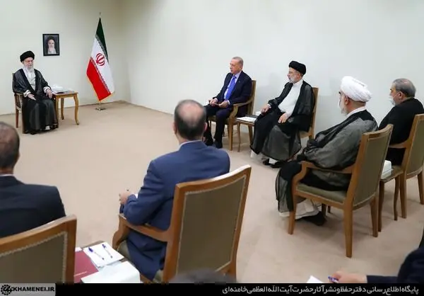 دیدار رئیس‌جمهور ترکیه با رهبر معظم انقلاب/گزارش تصویری
