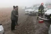 9 مجروح در پی تصادف زنجیره ای در مشهد