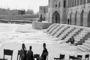پل خواجوی اصفهان در سال 1352/ عکس