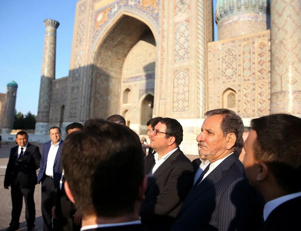 بازدید معاون اول رئیس جمهور از مراکز تاریخی باستانی شهر سمرقند