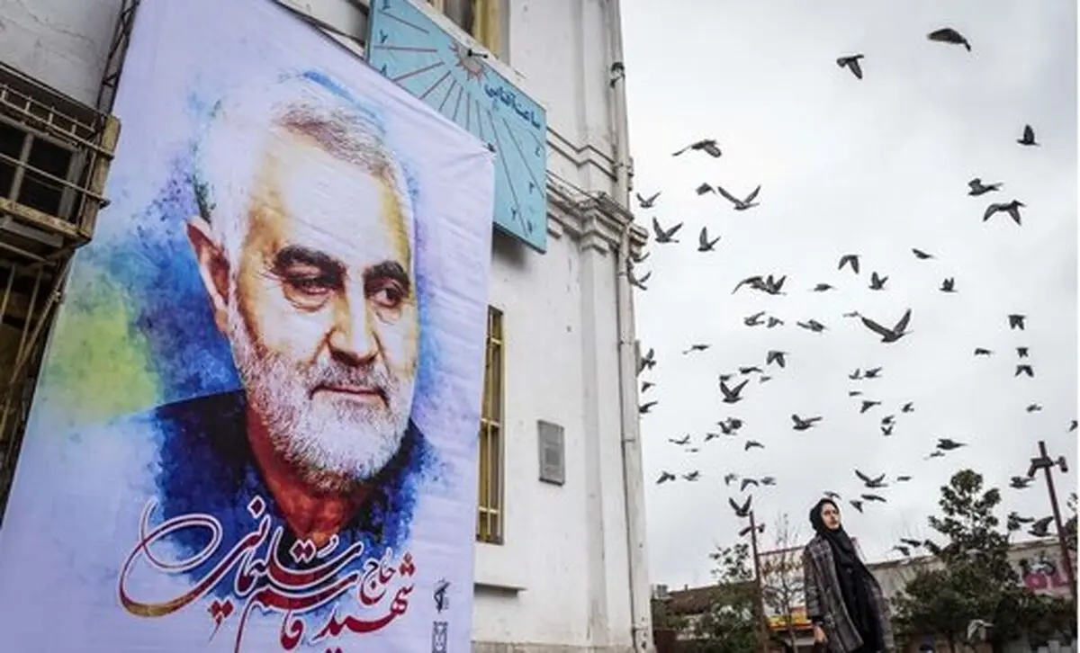 تصویری از دستنوشته سردار سلیمانی در شهر تدمر