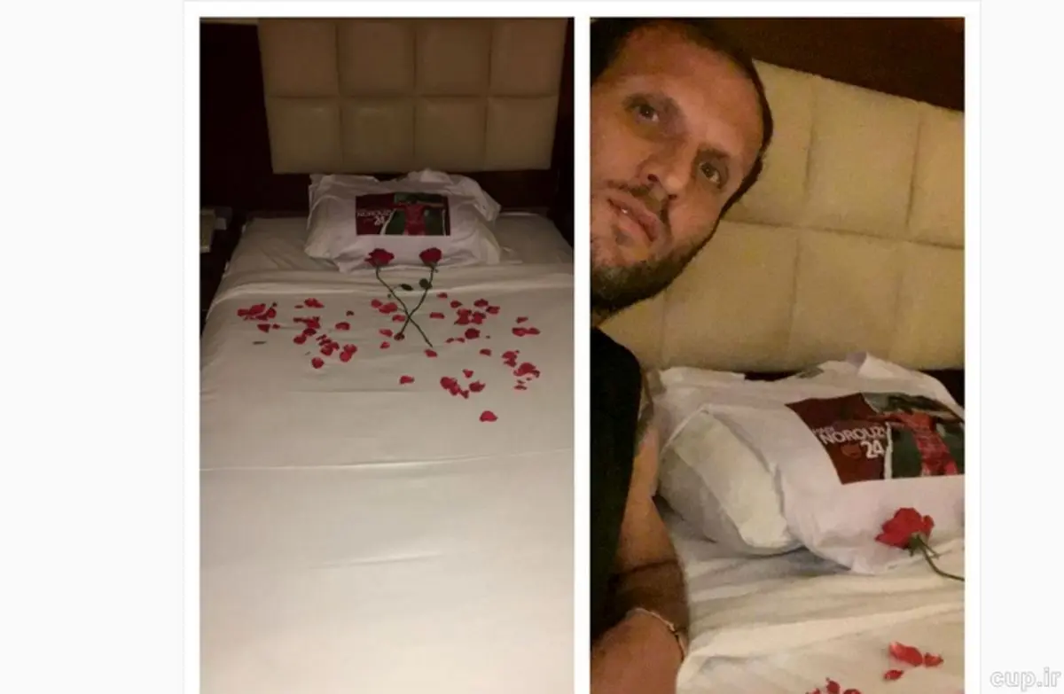 گل های سرخ روی تخت هادی + عکس