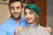 سلفی دریا مرادی دشت و همسرش /عکس