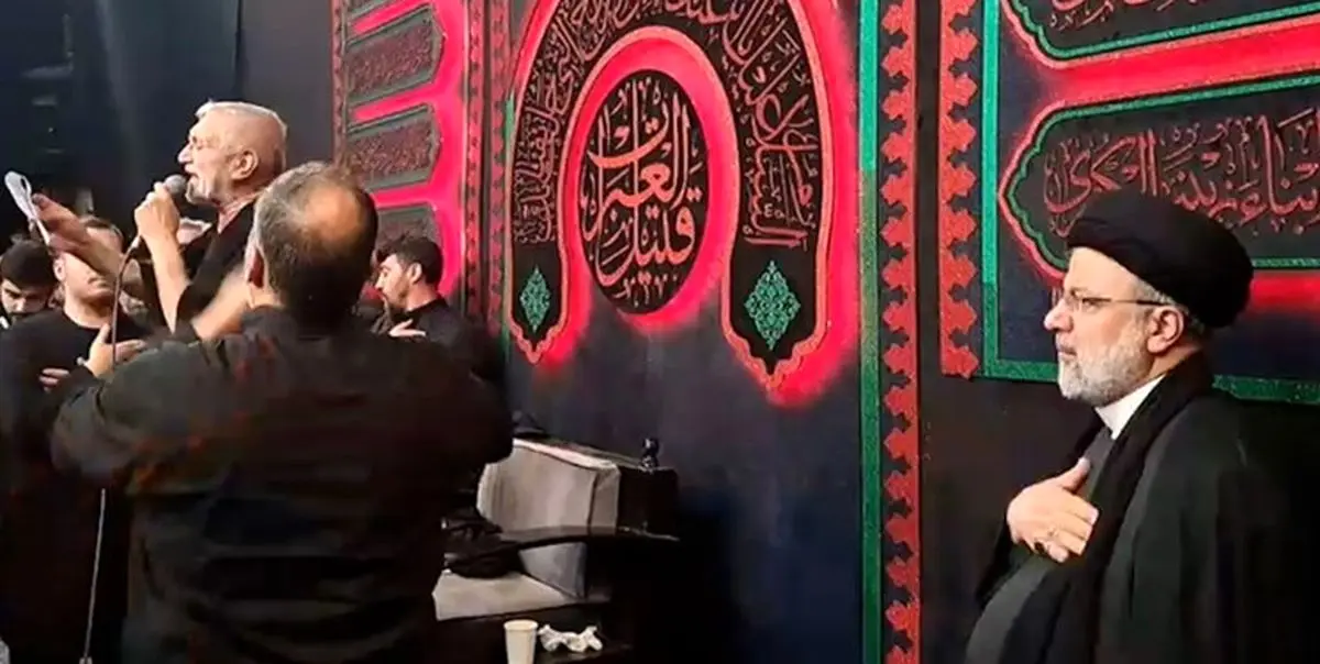  حضور رئیس‌ جمهور در مراسم تاسوعای حسینی مسجد ارک + فیلم 